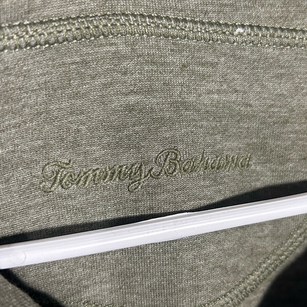 Tommy Bahama Tobago Bay half-zip sweatshirt dress in a tea leaf reversible small - Picture 10 of 15